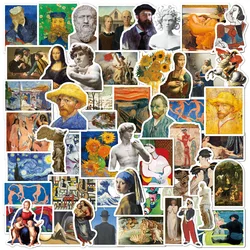 10/30/52 Sheets Oil Painting Art Van Gogh Mona Lisa Graffiti Stickers Luggage Notebook Car Stickers aesthetic stickers