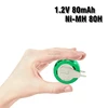 New 1.2V 80mAh Ni-MH Ni MH Rechargeable Batteries With Solder Pins Rechargeable Button Cell Battery For Electric Toys ► Photo 2/5