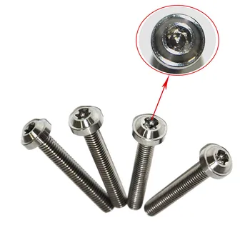 

2 PCS M6 X 40 Titanium Bolts Torx Head Titanium Screws fasteners for Bicycle DIY Titanium Bolts