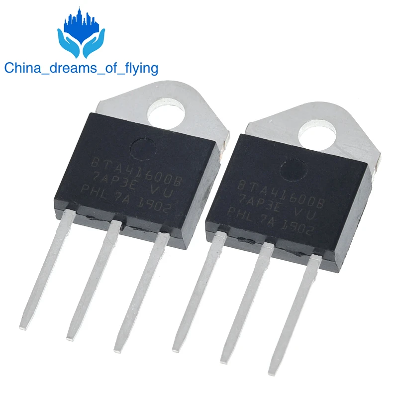 10PCS BTA41-600 BTA41-600B BTA41600B BTA41600 BTA41 TO-247 600V TRIACS | Электронные компоненты и принадлежности
