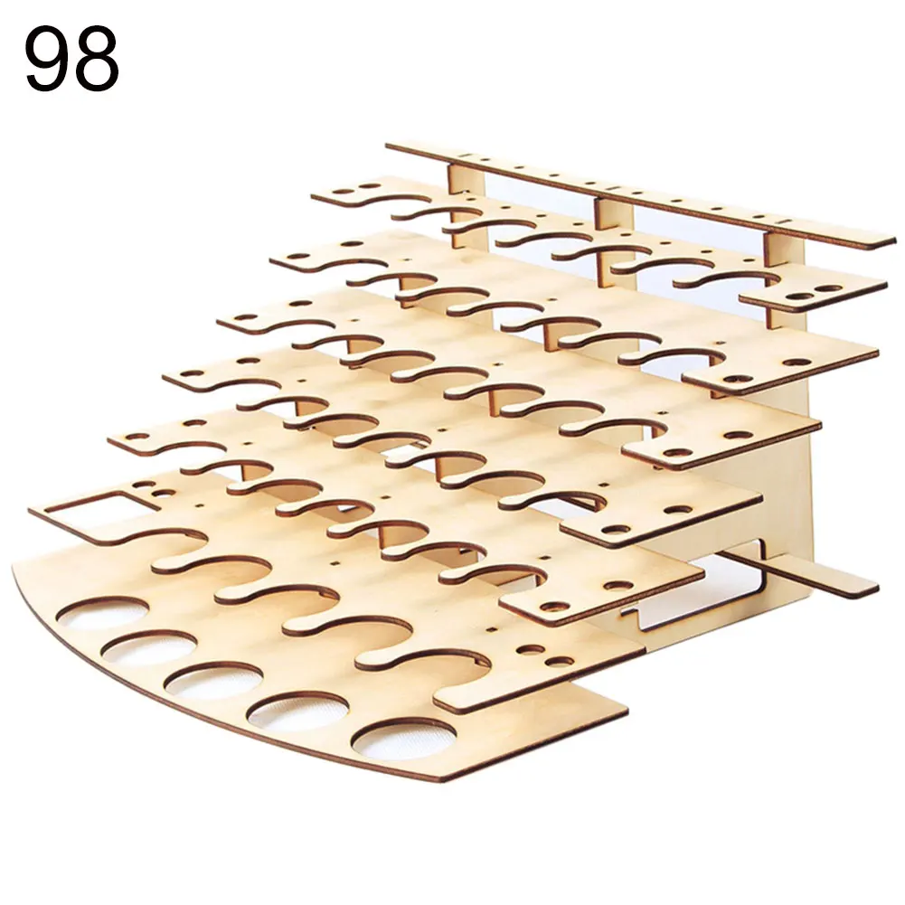 1 Pc DIY Small Color Paint Rack Wooden Color Paint Storage Rack Modular Organizer Pigment Bottle Stand Holder