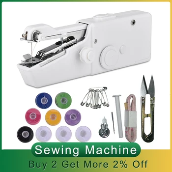 

Portable Handheld Sewing Machine Electric Sewing Machine Stitch Set Stitch Sew Needlework Cordless Clothes Fabrics