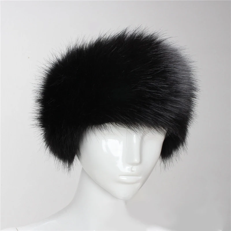 

Winter Warm Faux Fur Headbands Women Girls Headbands Furry Fluffy Fox Turban Ear Warmer Fashion 2021 Headwear Hair Accessories
