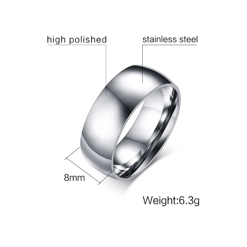 2/5/6/8mm Small Mini Silver Color Stainless Steel Simple Women Rings Fashion Jewelry US size 3 4 5 6 7 8 9 10 11 12 2