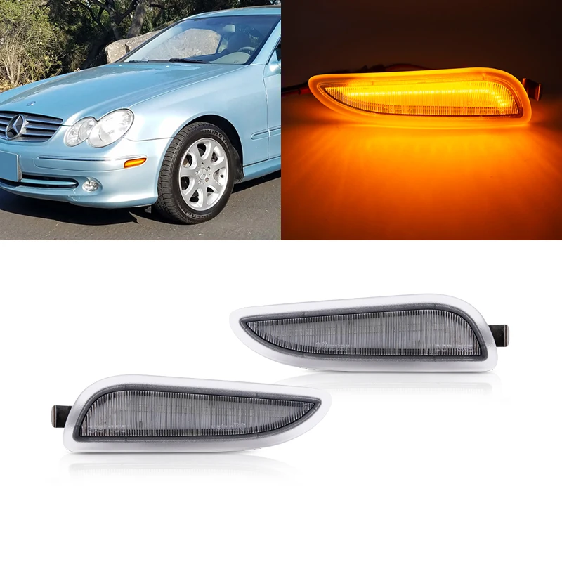 Для Benz W209 CLK-Class CLK55 AMG CLK500 CLK320 CLK63 Auto Front Amber светодиодные боковые габаритные фонари |