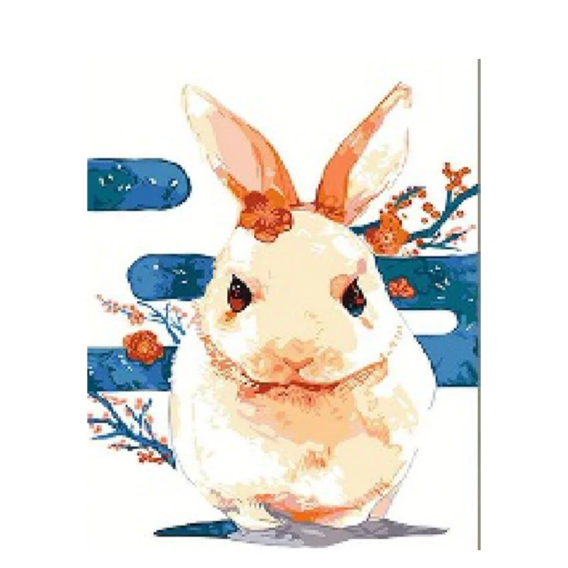 

Painting By Numbers Rabbit Animal With Framed On Canvas Oil Picture For Adults Acrylic Paint By Numbers Color Drawing Decor Arts