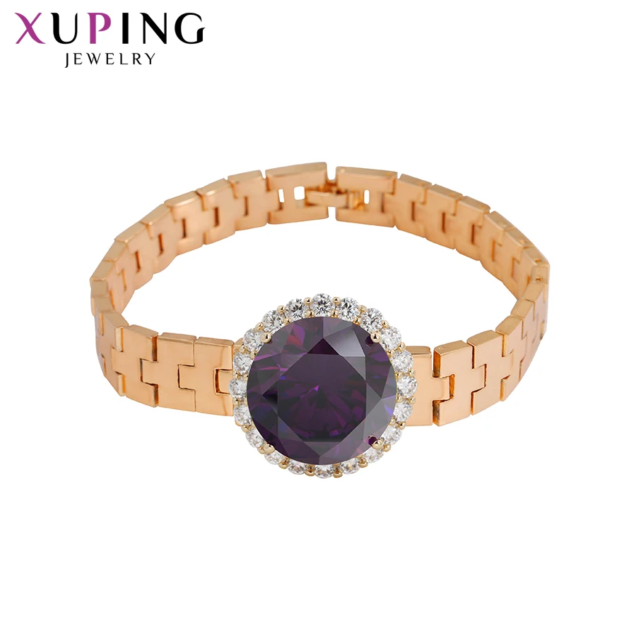 Violet Ювелирные украшения xuping модный роскошный браслет специального дизайна высокого качества в художественном стиле с золотым покрытием очаровательный стиль S214-73549 - Окраска металла: Violet