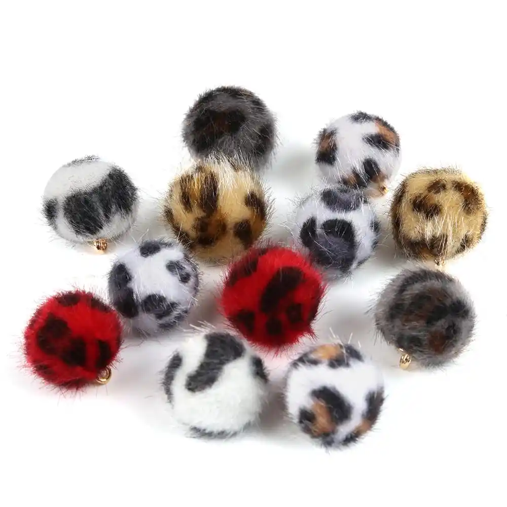 Шарики с леопардовым принтом диаметром 15 мм 10 шт.|charm charm|charms for jewelrycharms jewelry making |