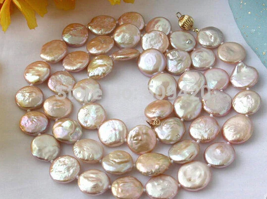 ~~ Free &gt&gtBW1480 30&quot 14MM PINK COIN FRESHWATER CULTURED PEARL NECKLACE | Украшения и аксессуары
