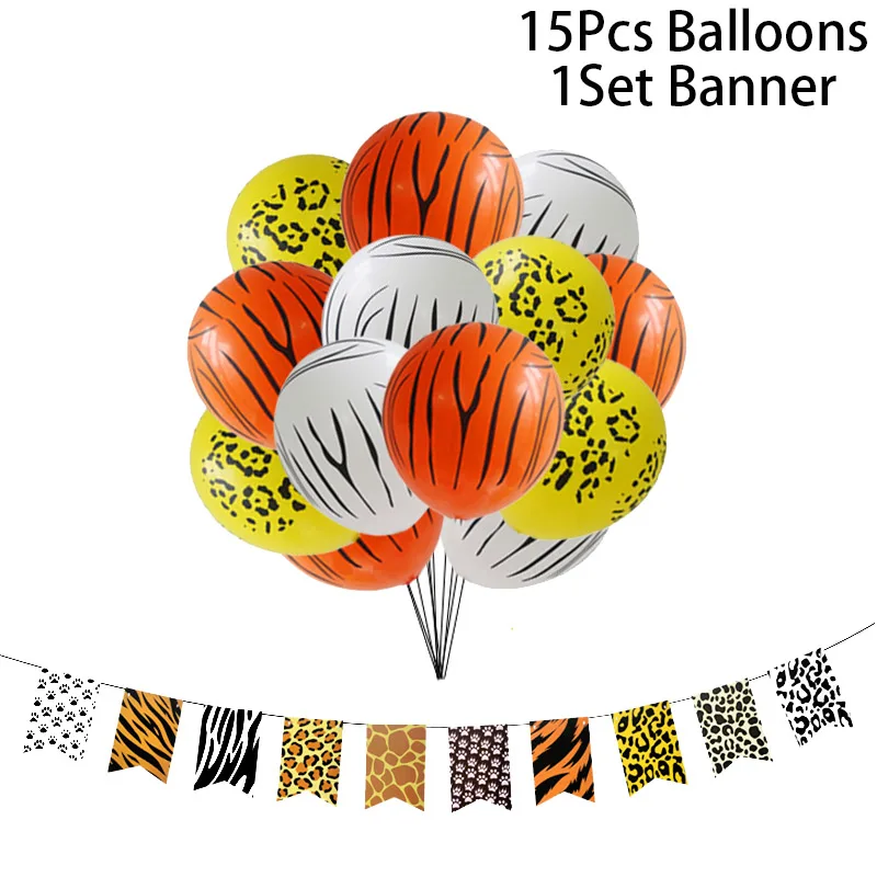 1 Набор джунгли воздушные шарики в форме животных баннер для вечеринки в честь Дня Рождения для вечеринки в стиле сафари Джунгли Тема вечерние шары День рождения Декор ребенок день рождения воздушные шары - Цвет: banner ballon set-2