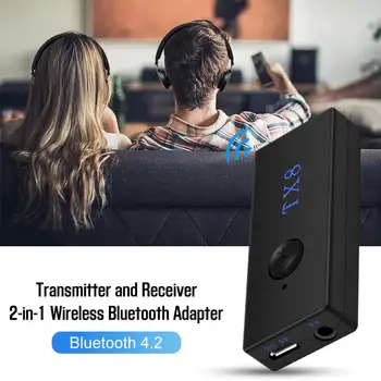 

High Quality 2 In 1 Audio Receiving Transmitter Bluetooth 4.2 Receiver USB Charging Adapter 3.5mm Jack For TV CD Player PC