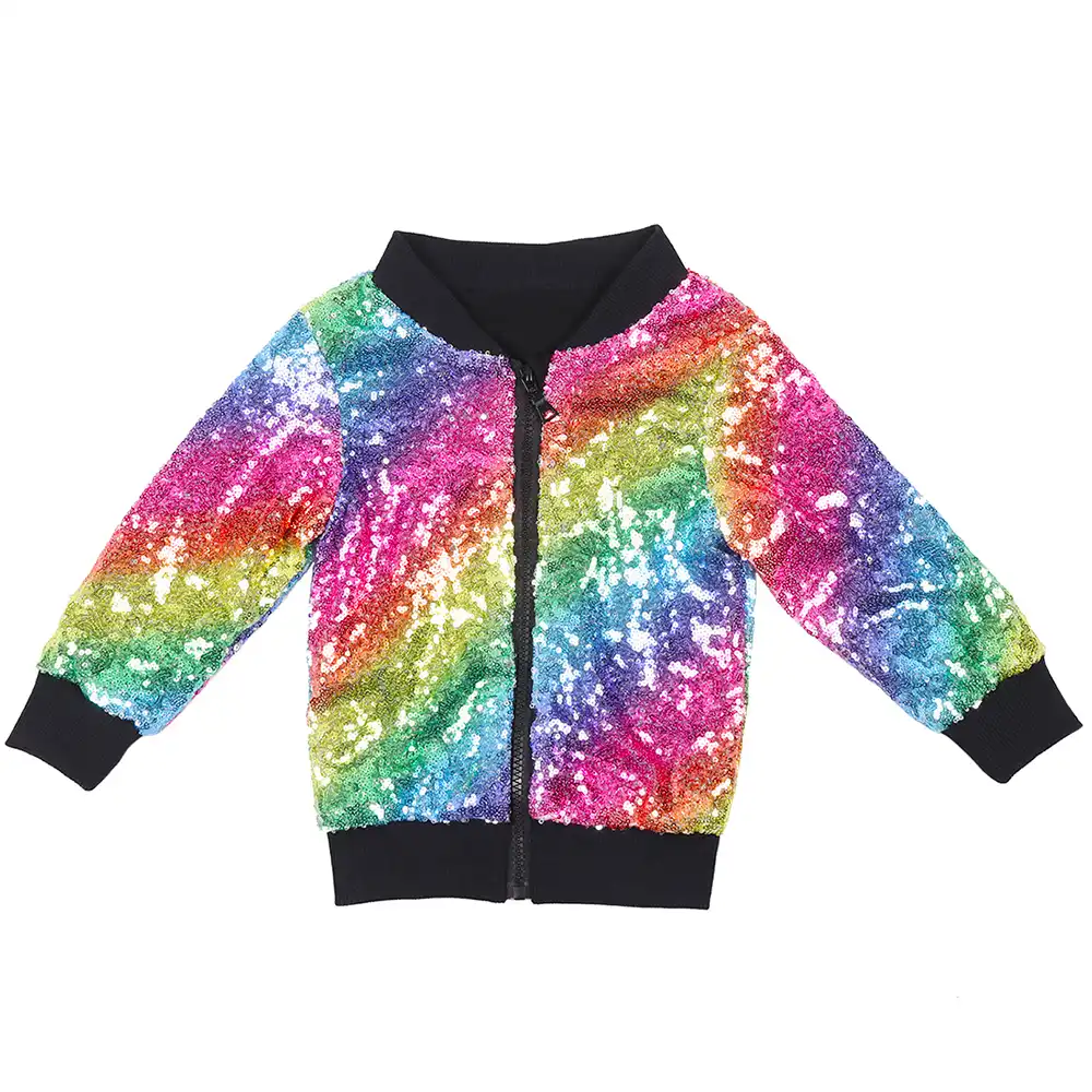 rainbow sequin cardigan