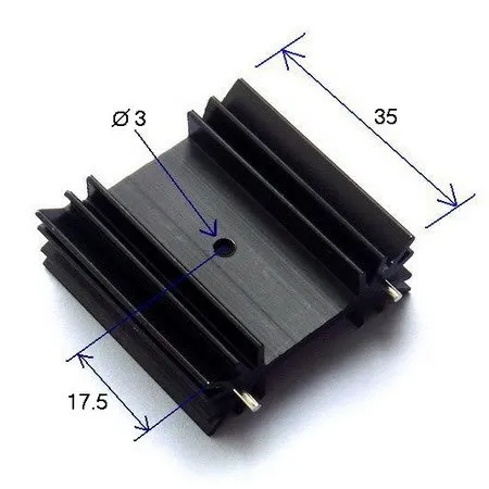 100 шт./лот) до-220 теплоотвод, небольшой алюминиевый теплоотвод