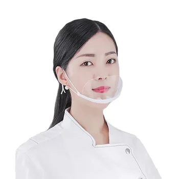

40 Piece Multicolor Transparent Mask Saliva Catering Special Plastic Anti-Fog Ventilative Chef Masks Anti Bacteria