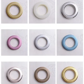 

20/40/80PCS/ LOT High Quality Home Decoration Curtain Accessories Nine Colors Plastic Rings Eyelets for Curtains Grommet Top
