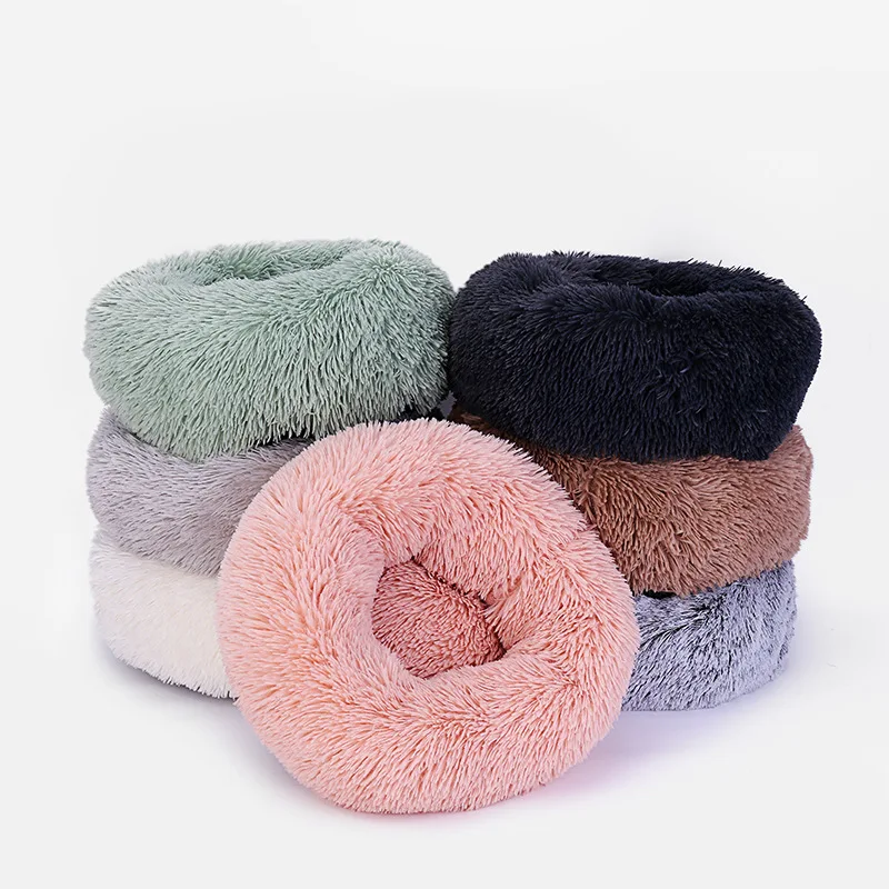 

2019 Deep Sleep Dog House Kennel Round Nest Winter Cat Mattress for Small Medium Dogs Dog Cat House Pet Mat Dog Basket Bed