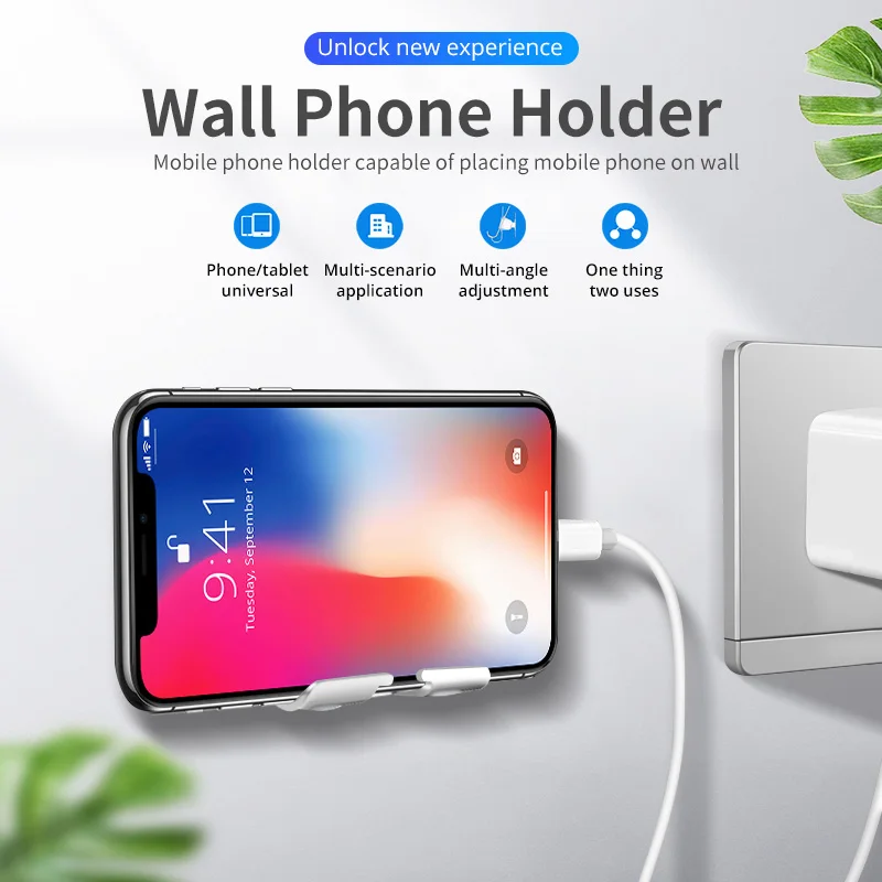 Montagem na Parede Suporte do Telefone Suporte de Caixa de Armazenamento Ankndo Universal Auto-adesivo Rotatable Móvel Carregável Multifuncional 1 suporte do telefone móvel carregável multifuncional suporte de caixa de armazenamento