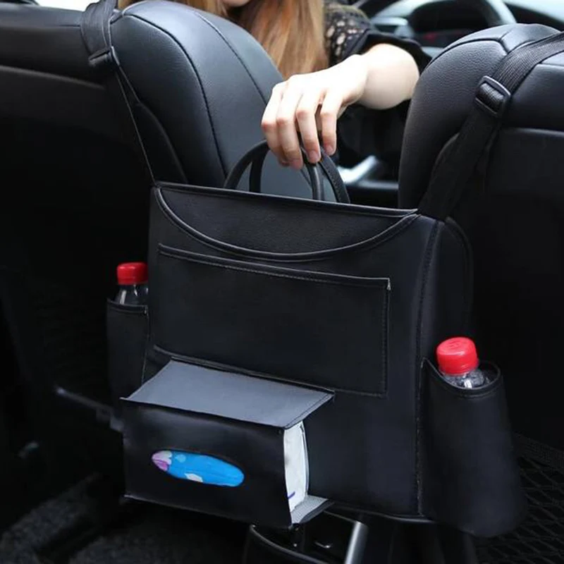 

Soft Leather Storage Bag for Car Tissue Box Pocket Holder Multifunction Car Seat Back Organizer High Quality Auto Accessories
