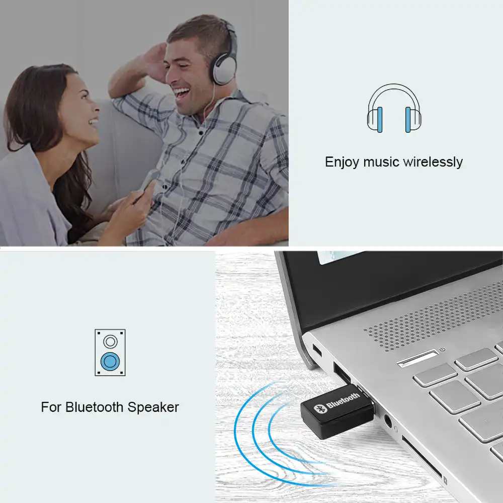 Kebidu Bluetooth 5 0 Transmitter Adapter Wireless Bluetooth Stereo