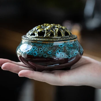 

Creative Classic Incense Burner Flower Cute Small Incense Burner Fragrance Queimador De Incenso Censer for Home BD50XX