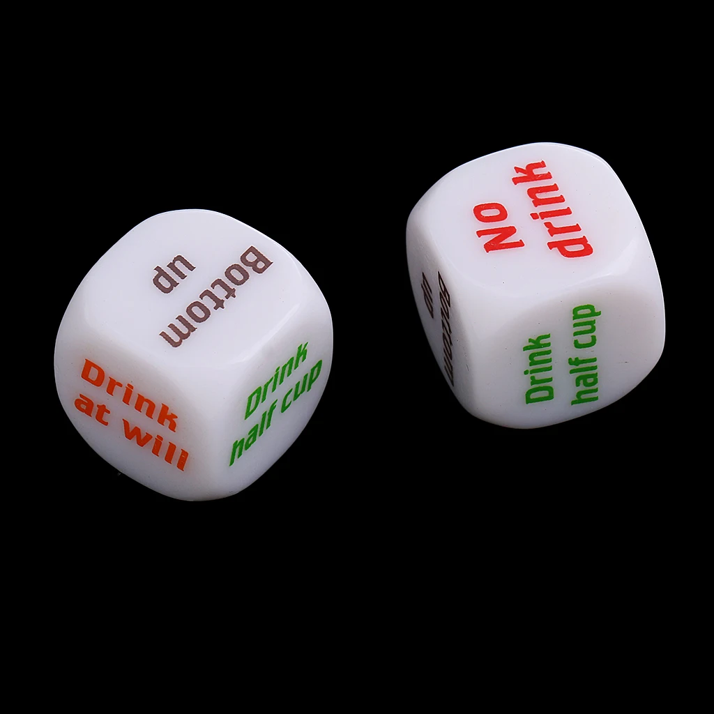2x Novelty Dice Fun Drinking Game for Bachelor Party Punishing Game Prop Toy