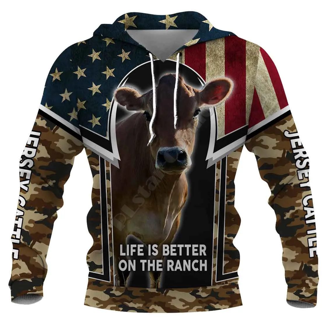 Hereford Cattle 3D Hoodies Printed Pullover Men For Women Funny Animal Sweatshirts Fashion Cosplay Apparel Sweater