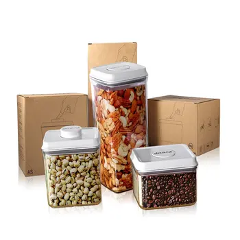 

2500ML PREUP Multi-purpose Smooth Washable Space-Saving Sealed Box Food Storage Container One Touch Button 2500ml