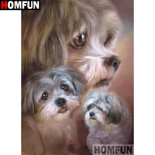 HOMFUN Алмазная картина "Животный пейзаж собаки" вышивка крестиком на заказ фото Алмазная вышивка квадратная круглая дрель домашний декор A27847