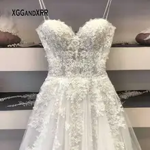 Романтическое кружевное свадебное платье трапециевидной формы, белое длинное официальное свадебное платье принцессы, элегантное платье с открытой спиной размера плюс на заказ