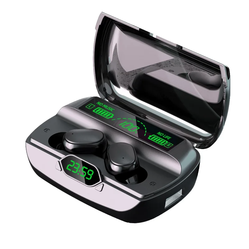 G6 TWS Active Noise Reduction Wireless Bluetooth Headset Charging Cassette Power Bank with Clock Display Binaural 5.0 Stereo | Электроника