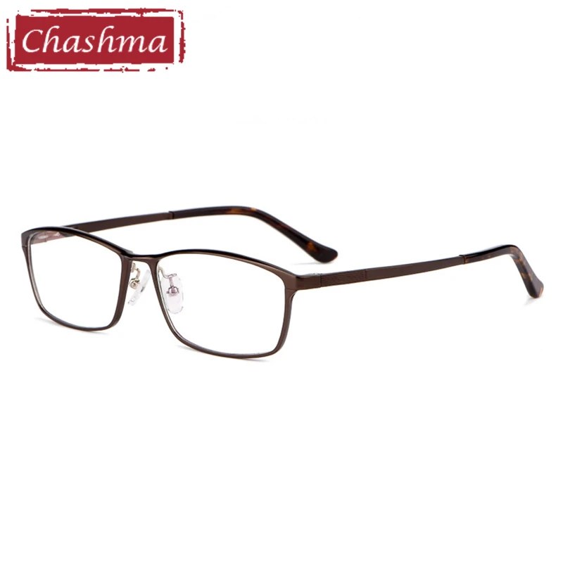 Chashma мужские очки по рецепту для мужчин полная оправа Близорукость Оптические выпускные линзы очки - Цвет оправы: Brown