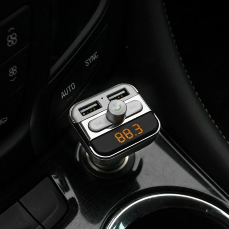 Автомобильное зарядное устройство двойной USB Автомобильное зарядное устройство Bluetooth MP3 музыкальный плеер автомобильные аксессуары