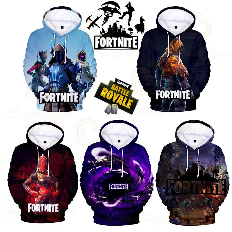 Толстовка Fortnite для мужчин и женщин 3D свитшот с рисунком битвы королевы топы