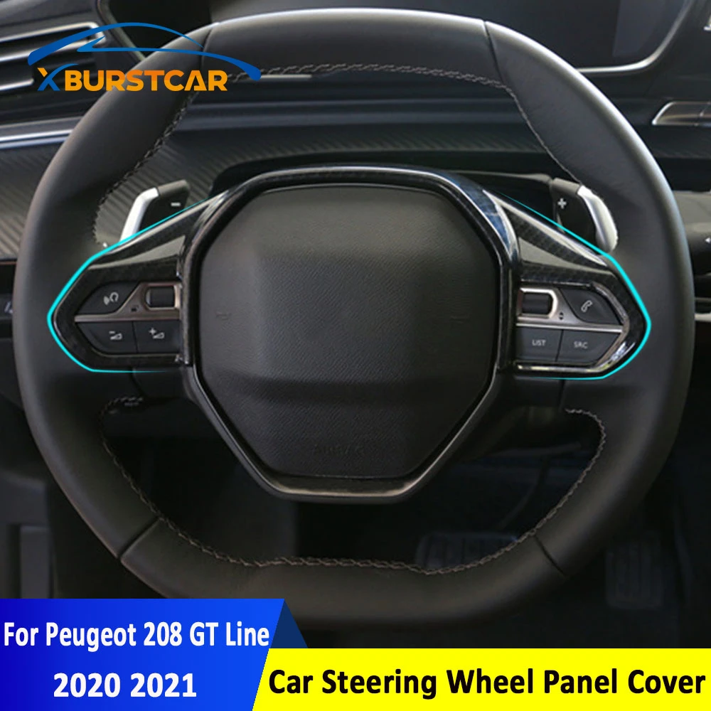 Xburstcar Abs Carbon Fiber Auto Accessories For Peugeot 8 Gt Line 21 Car Steering Wheel Panel Cover Trim Sticker Interior Mouldings Aliexpress
