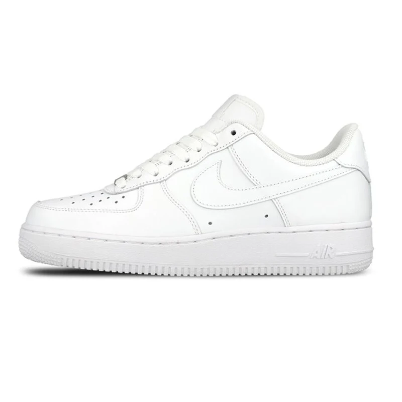 Оригинальные мужские кроссовки для скейтборда от Nike AIR FORCE 1 классические удобные нескользящие прочные кроссовки для бега с низким берцем 315122 - Цвет: White