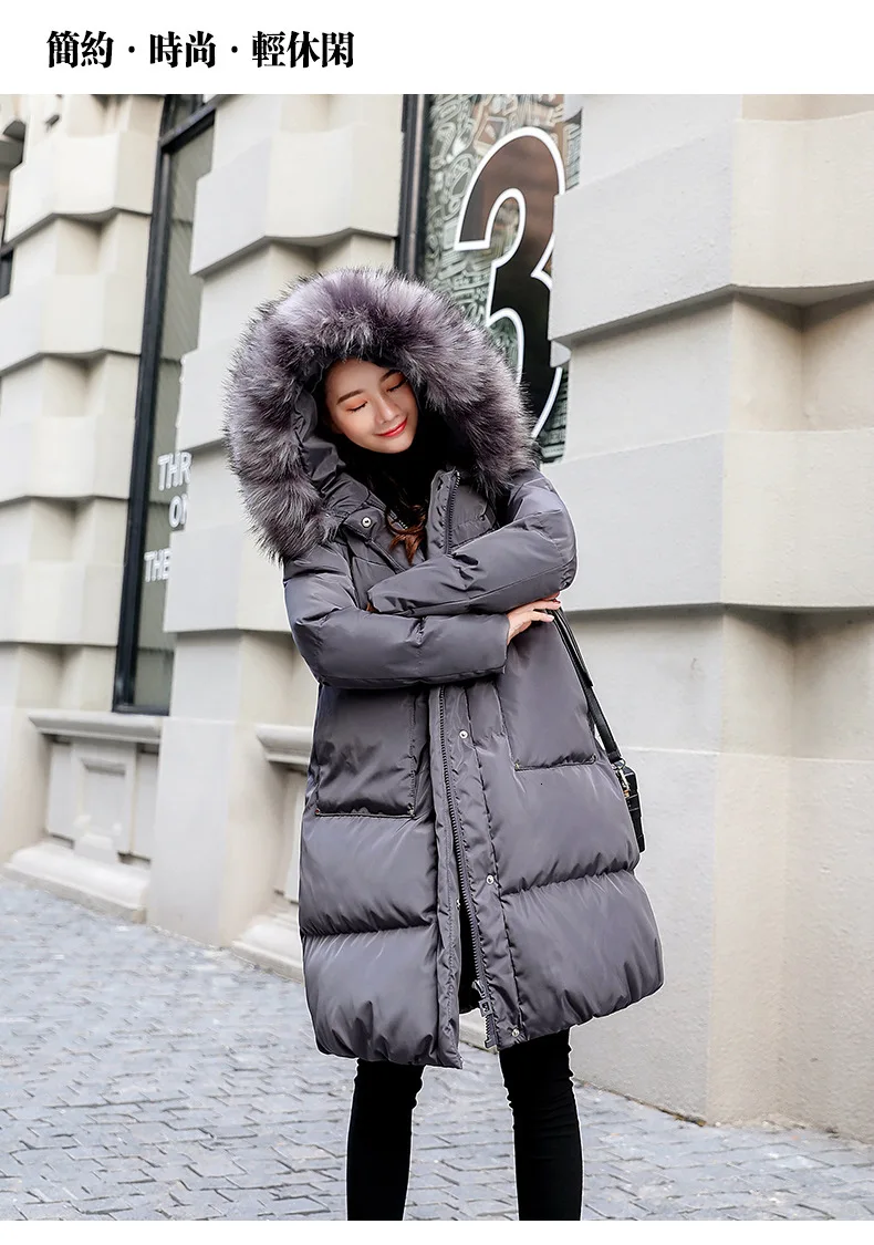 Warm Down Jacket Winter Parker Women Winter Coat Women Cotton Quilted Coat Winter Jacket Women Long Coat With Fur Collar Coats
