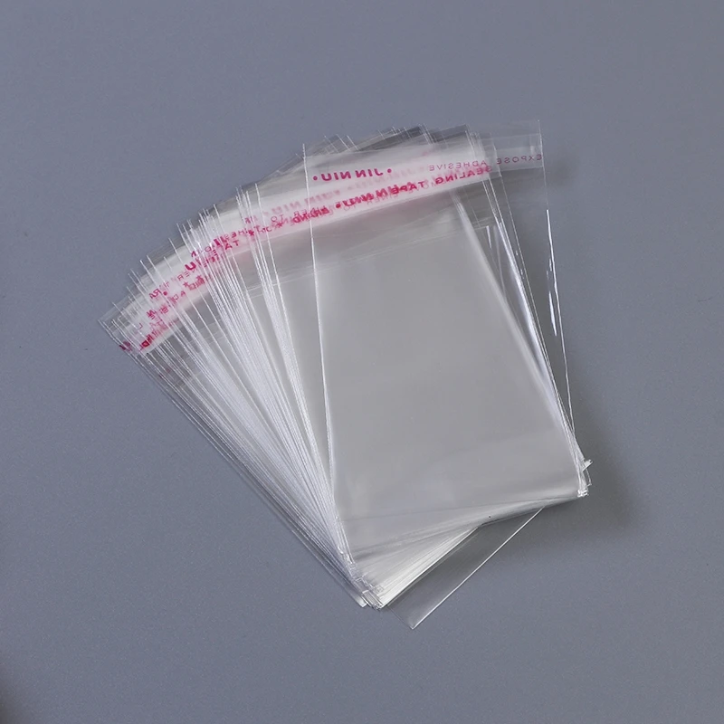 LBSISI Life 200pcs Small Long Transparent Plastic Bag Clear Top