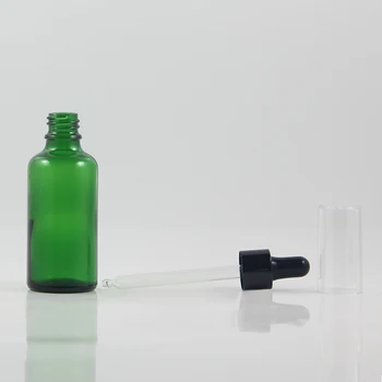 

Portable glass bottle 50ml dropper olive oils packaging, glass 50ml green bottle for sale