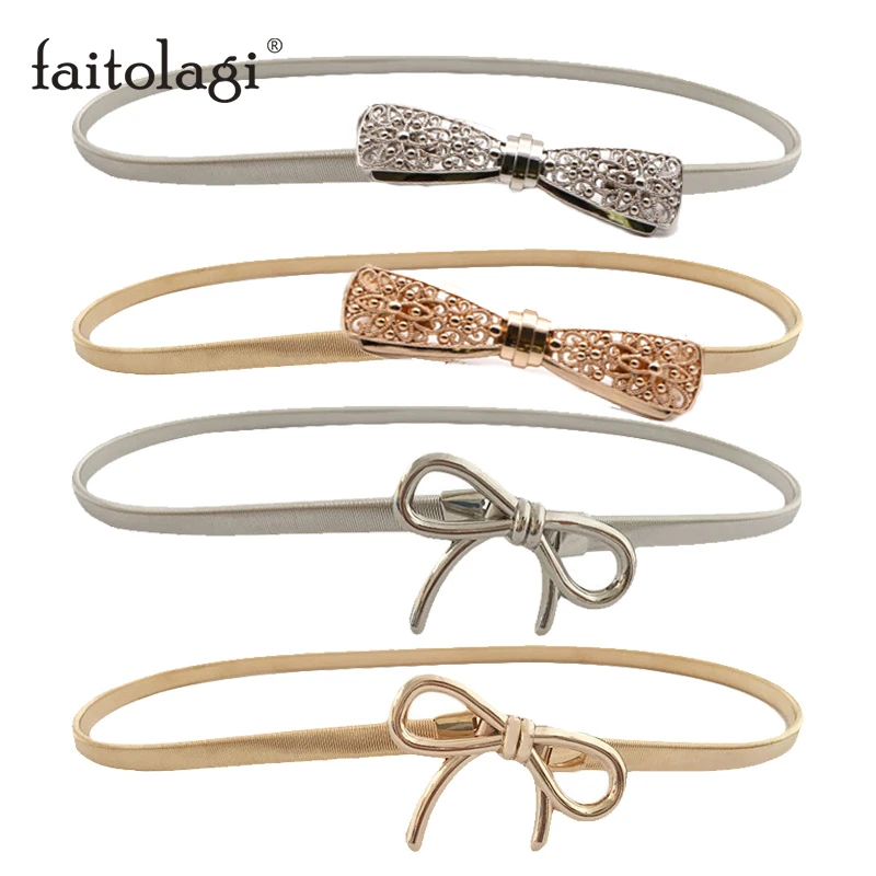 Cinturones con forma de corazón para mujer, cinturones dorados con lazo y cadena de Metal para vestido de mujer, cinturones de cintura para suéter, ceinture para mujer|Cinturones de mujer| - AliExpress