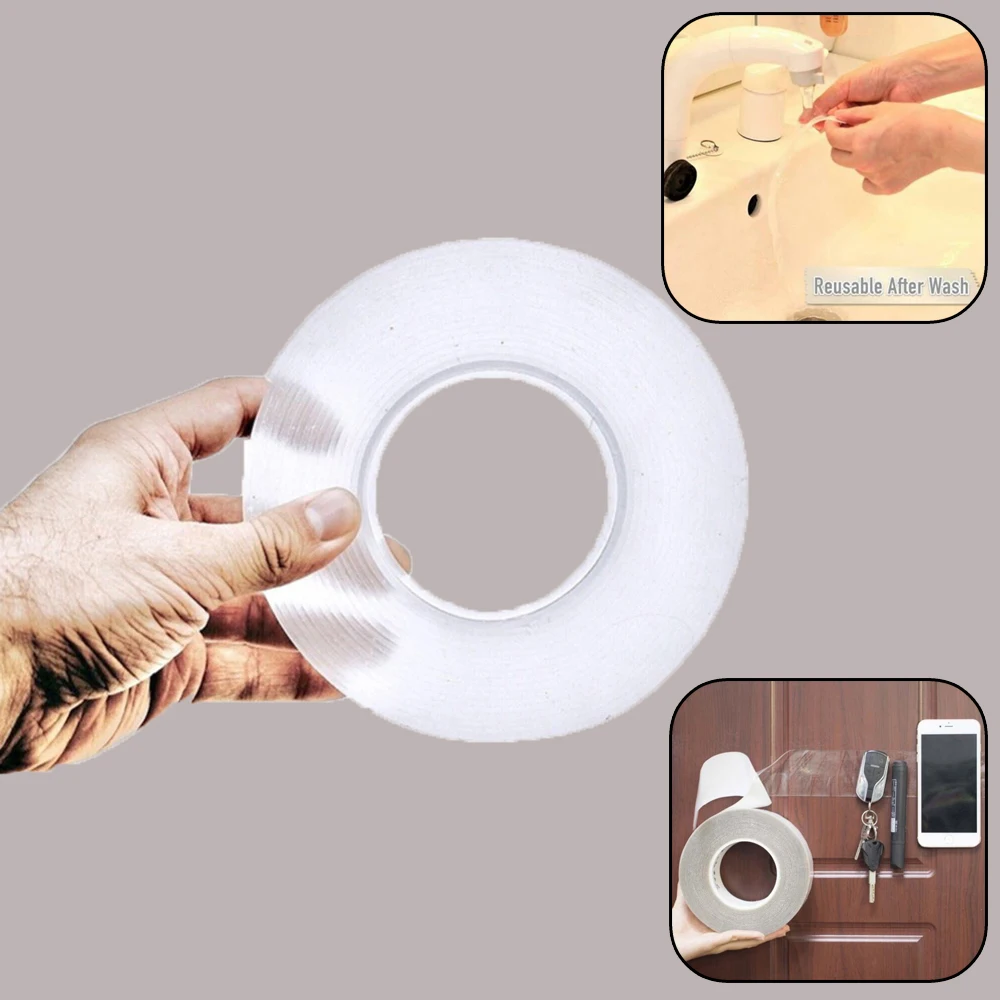 

nano magic tape 3m Double-Sided tape Adhesive Multifunctional Traceless Washable Removable Tapes Indoor Outdoor Gel Sticker