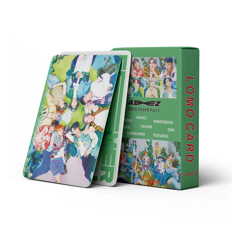 Kpop Group Idol Ateez Zero Fever Part 3 Photo Lomo Card Photocards Stationery Set Aliexpress