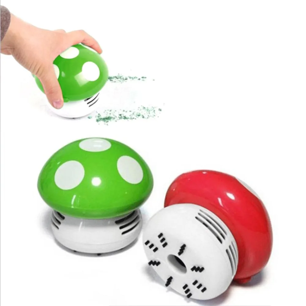 Mini Mushroom Desk Cleaner robot vacuum cleaner Cute Portable Corner Desk Table Dust Collector Sweeper For Car Home Computer
