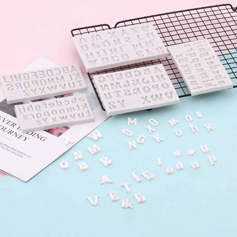 

Letters Alphabet Silicone Mold Cake Decorating Tools Chocolate Fondant Mold DIY Cake Baking Soap Mould