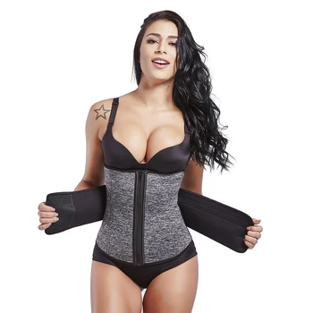 

Feelingirl Women Waist Trainer Corset Neoprene Hot Sweat Weight Loss Workout Corset Trimmer Belt Body Shaper Zipper Slimming