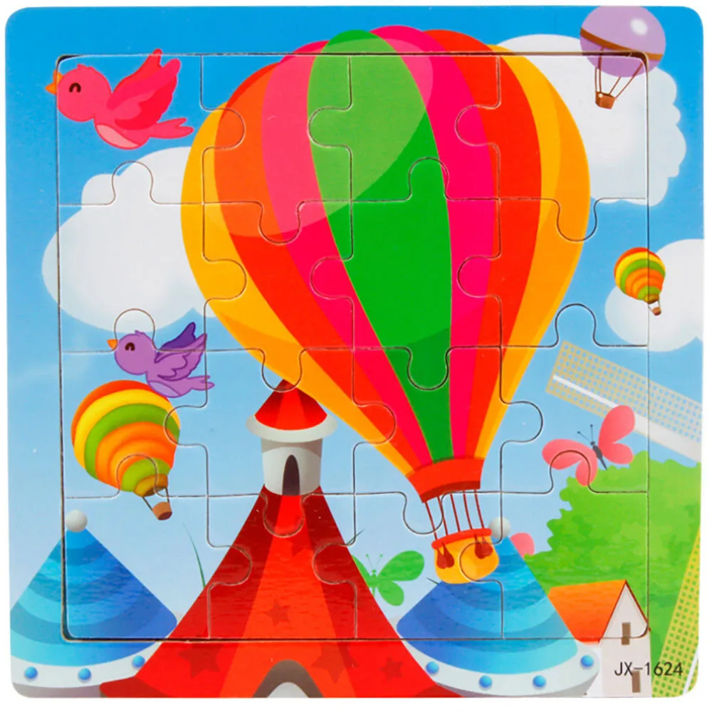 Wooden Puzzle Kids Toy cartoon animal Learning Education Interesting Wooden Toys Children