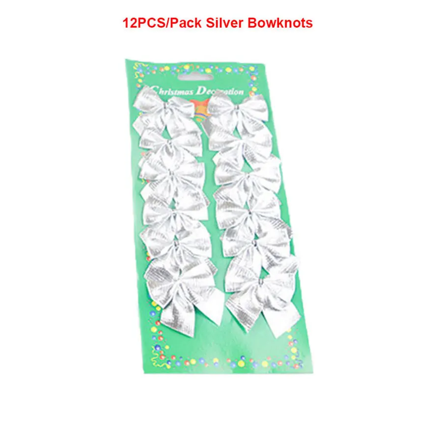 Silver Bowknot Natal 6 шт./упак. сердце рождественские подвесные шары Рождественская елка украшения для рождественской вечеринки рождественские украшения для дома - Цвет: Silver Bowknot