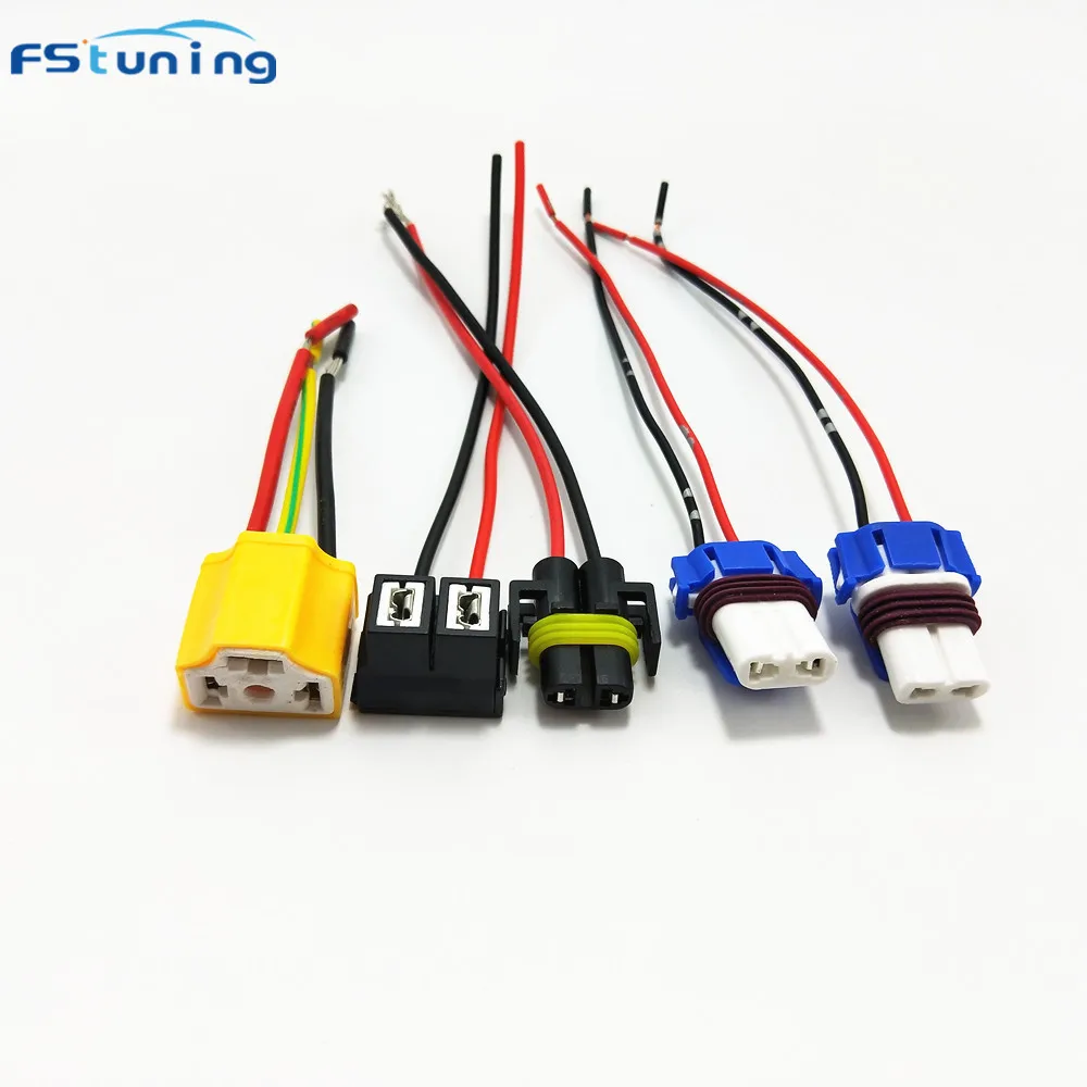 FSTUNING H4 9003 h7 h8 h11 9005 9006 HB4 держатель лампы для автомобиля, грузовика, Женский керамический разъем для фар