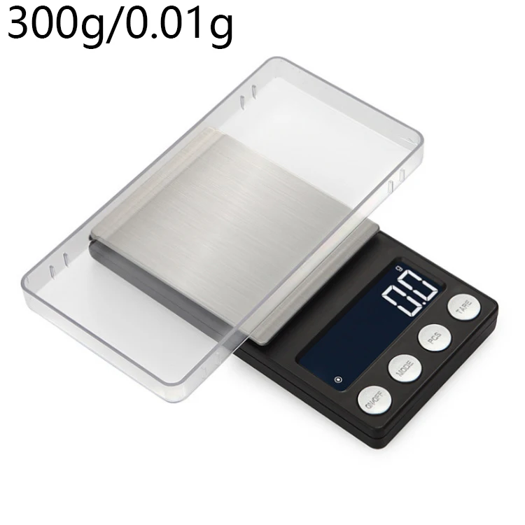 300g-0.01g 100g/200g/300/500g 0,01 г весы для драгоценных камней, выполненные из электронный цифровой высокоточный Портативный весит весы Баланс Вес ЖК-дисплей дисплей - Цвет: 300g-0.01g