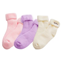 3 пары женских плотных носков, дышащие эластичные теплые мягкие зимние домашние носки