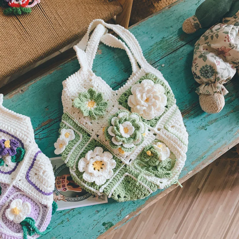 Crochet Bag Handmade Bag for Women Crochet Bag Flower -  Denmark